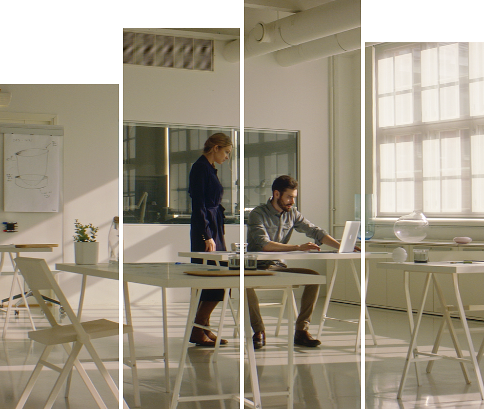 Working at office building Working at office building