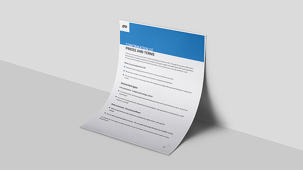 Mockup met muur prijslijst en