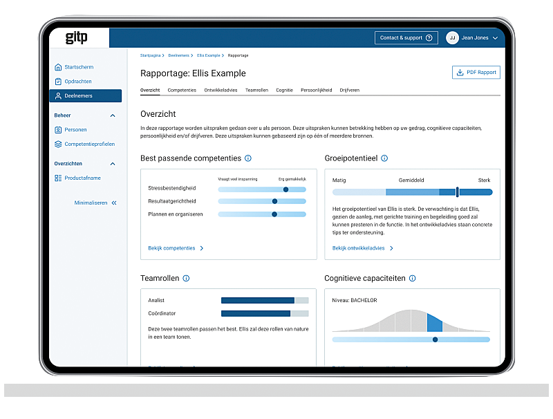 Talent Match rapportage laptop